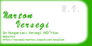 marton versegi business card